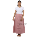 WOMEN'S SOLID COTTON ROSE COLOUR PETTICOAT