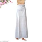 SRI AMS WOMENS COTTON PETTICOAT 7 PART (EMBROIDERY DESIGN, COLOR-WHITE)